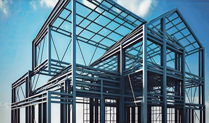 çelik konstruksiyon bina iskeleti