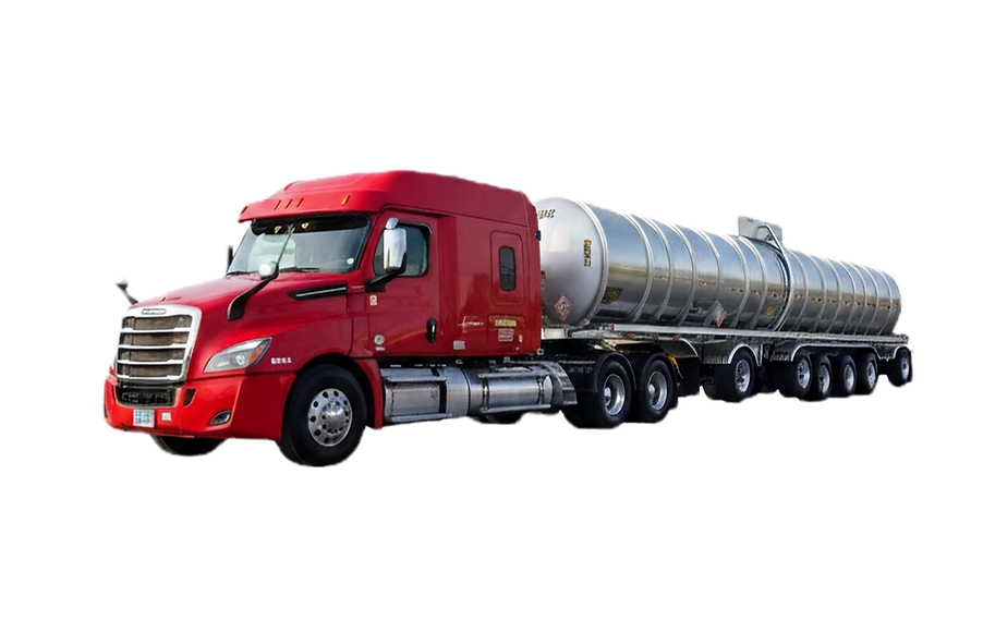 Modern red semi-truck tractor illustrating Weststar Trucking's advanced fleet