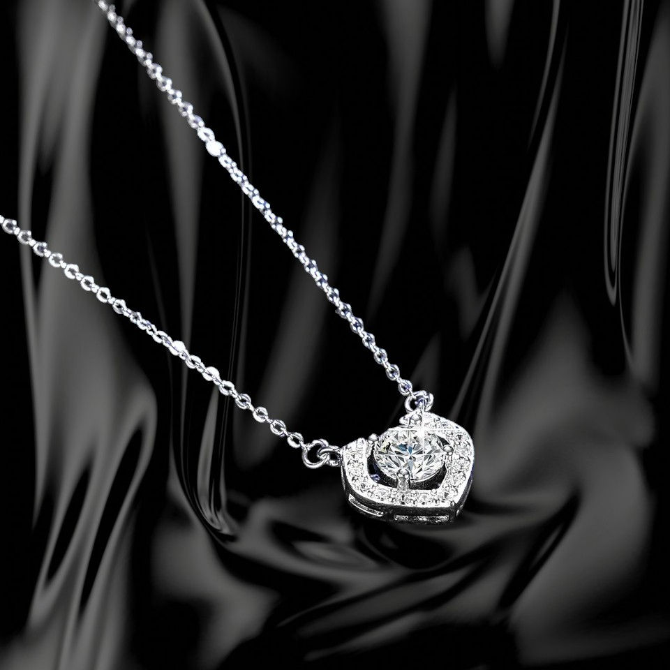 Thumbnail: Moissanite Heart Necklace