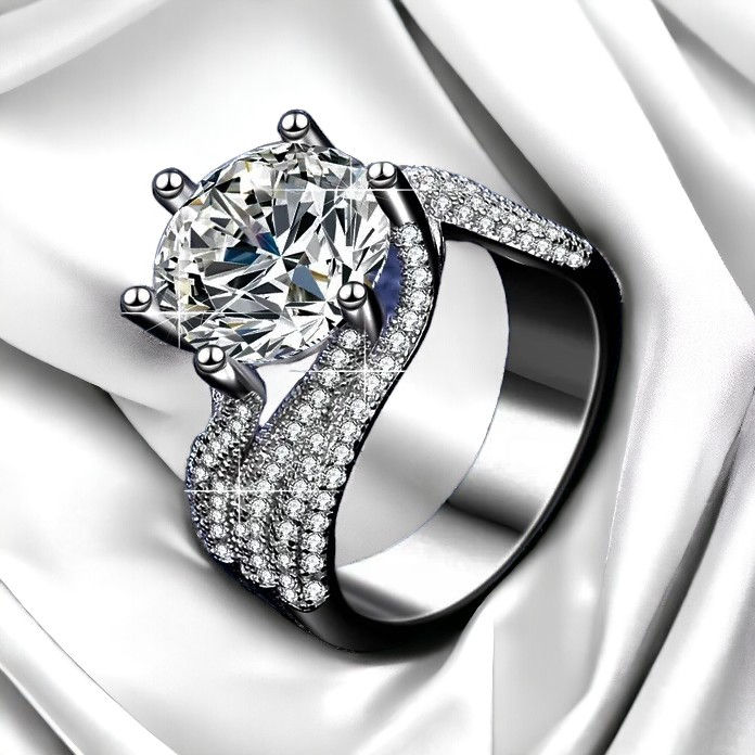 Thumbnail: 5 Carat Moissanite Ring
