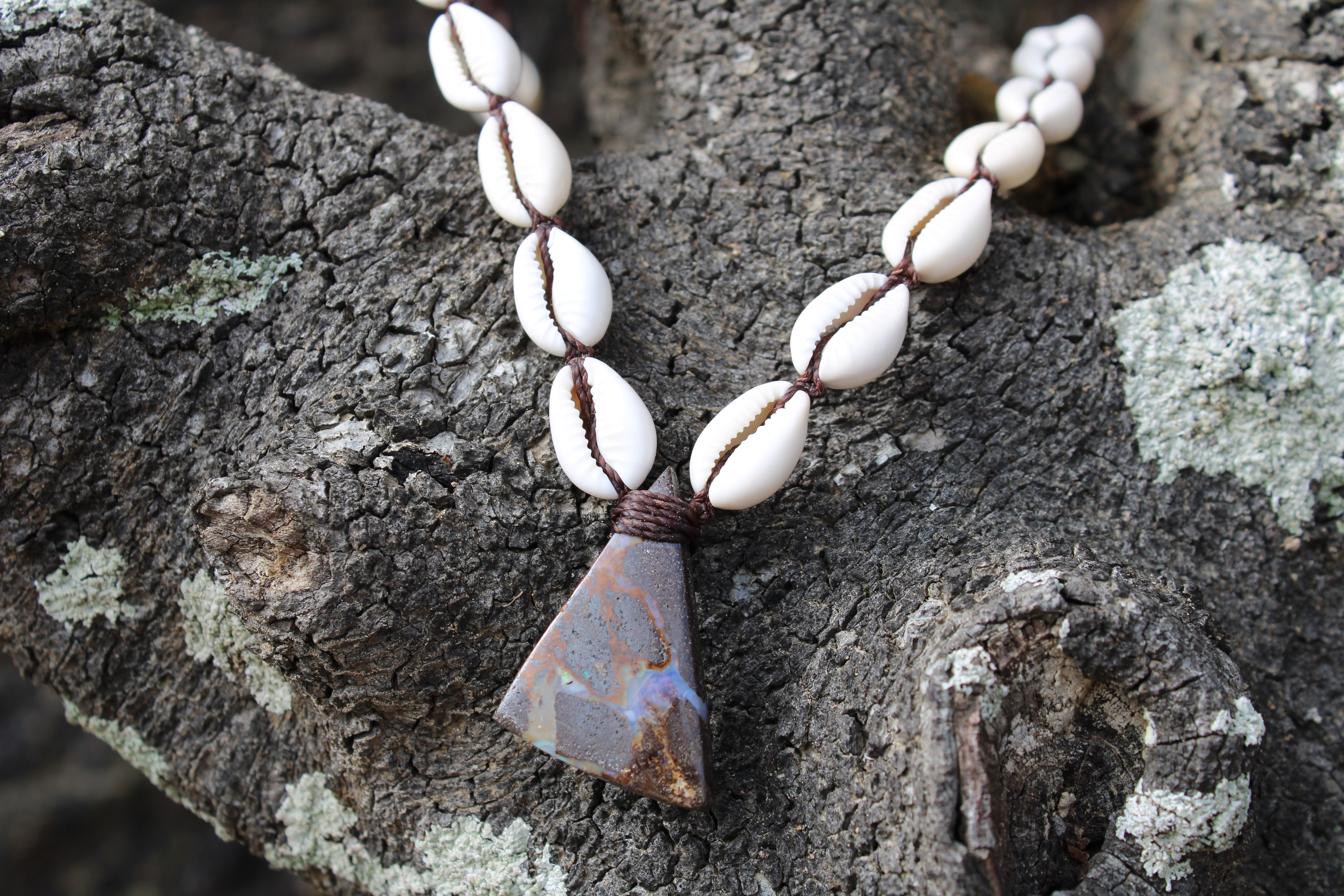 Cowrie Opal Necklace
