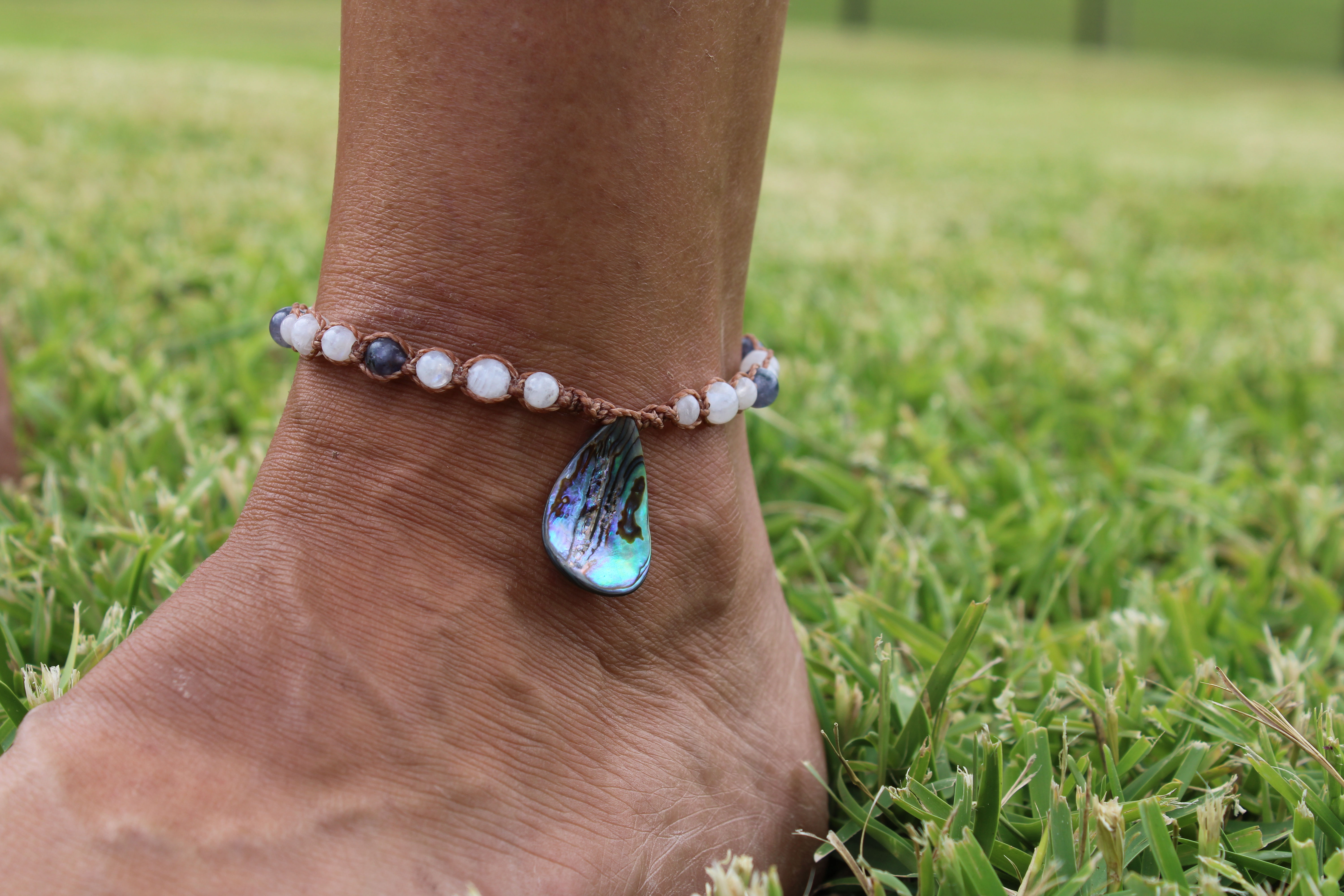 Abalone Teardrop Anklet