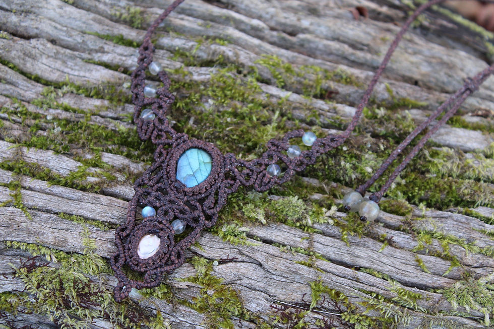 Thumbnail: Pearl Labradorite Necklace 