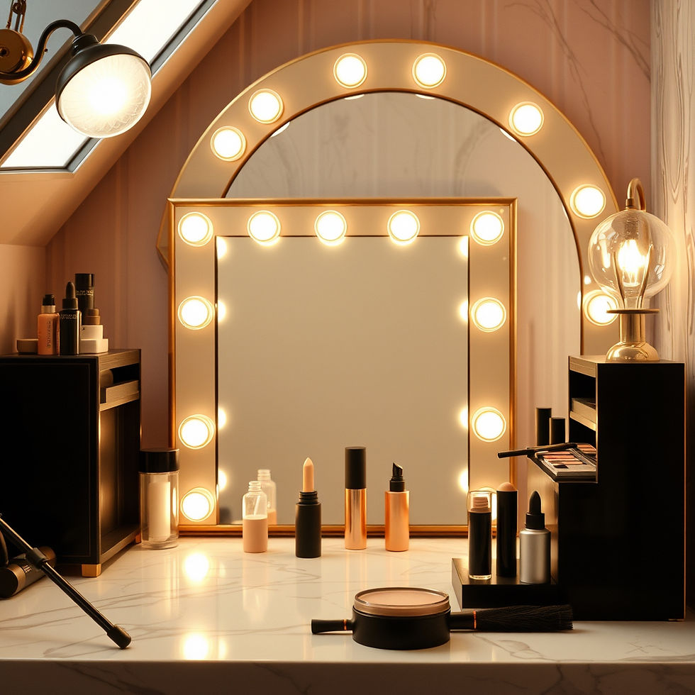 create a art deco makeup studio background .jpg