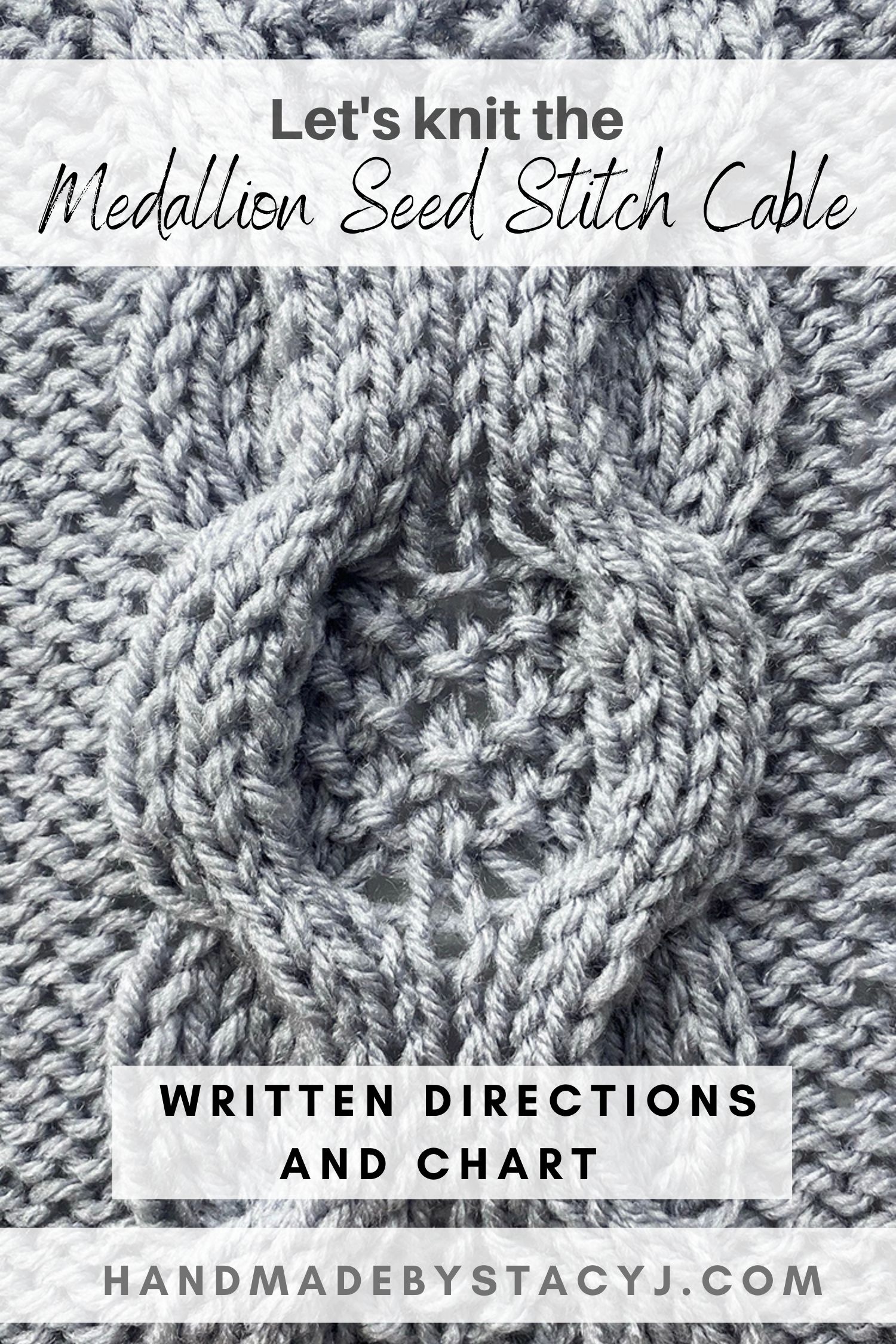 Pin of the Medallion Seed Stitch Cable from Handmade by Stacy J
