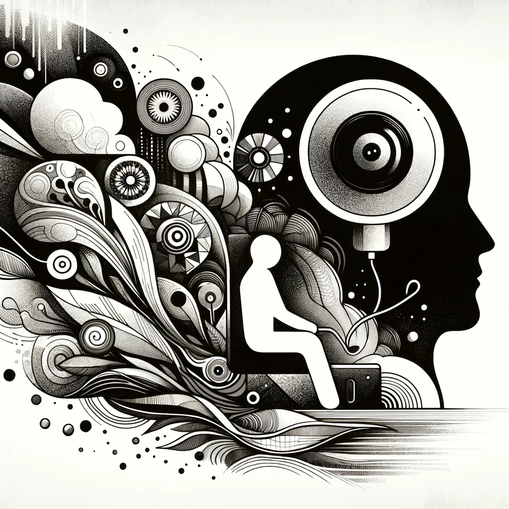 Abstract image depicting video therapy