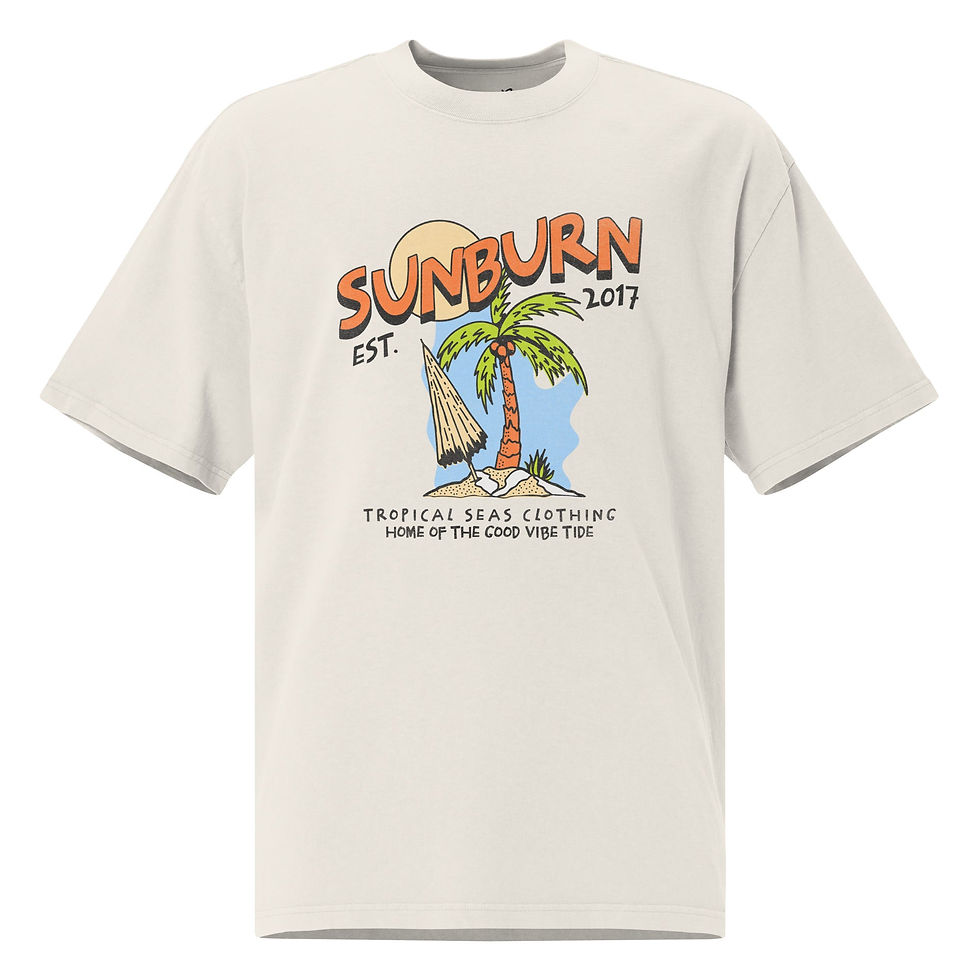 Thumbnail: Oversized faded Tropical Sunburn t-shirt