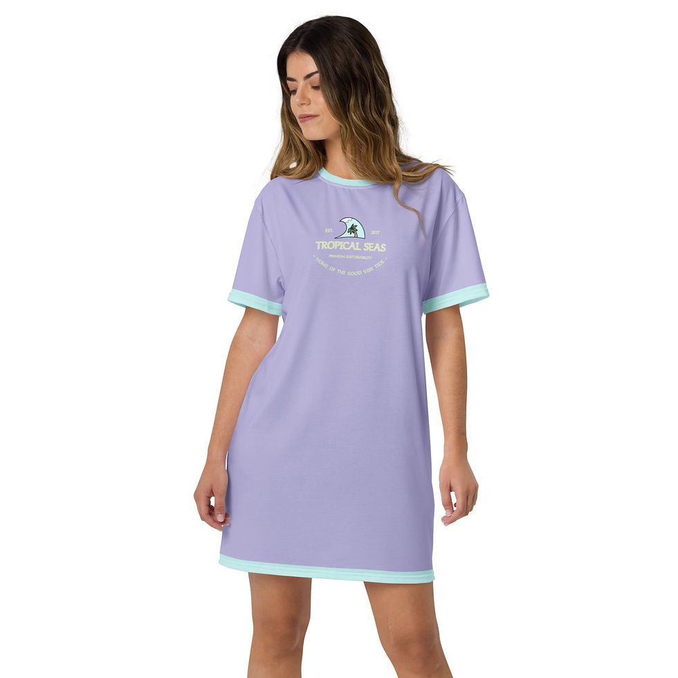 Thumbnail: Women's Tropical Seas T-shirt dress