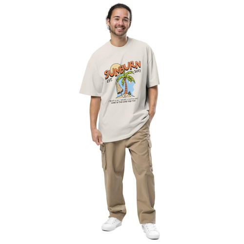 Oversized faded Tropical Sunburn t-shirt | Valérys