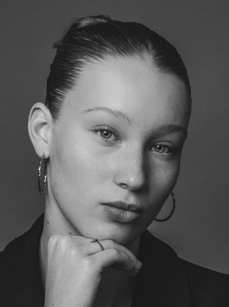 Portret vrouw zwart wit fotoshoot