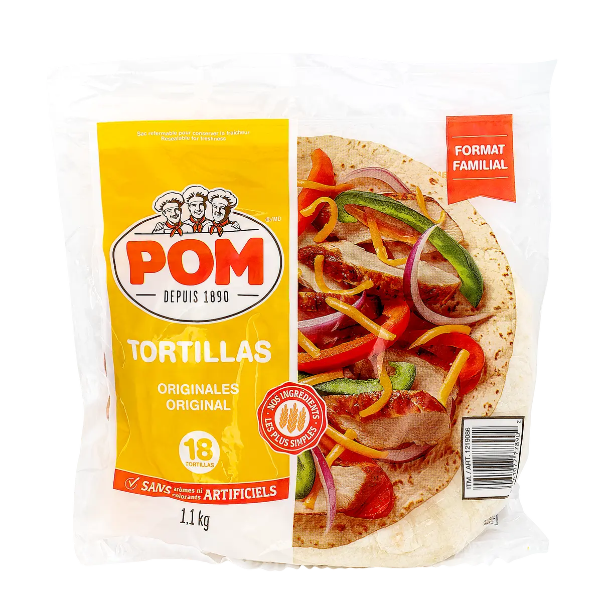 Pom tortillass 18unités
