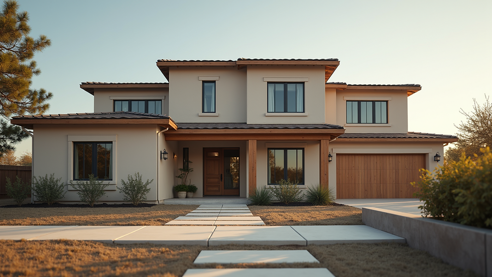 Eye-level view of a well-built home showcasing quality materials