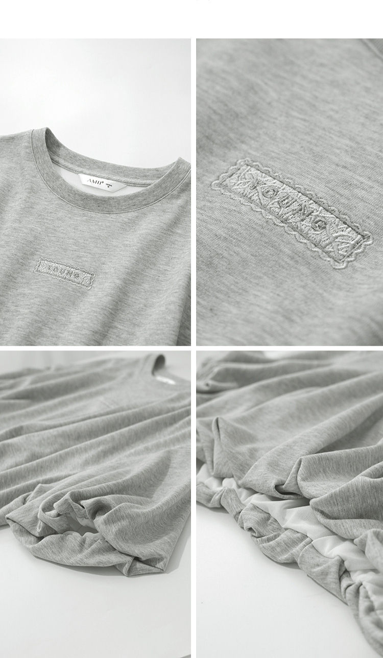 T-shirt Brodé Oversize – Style Minimaliste