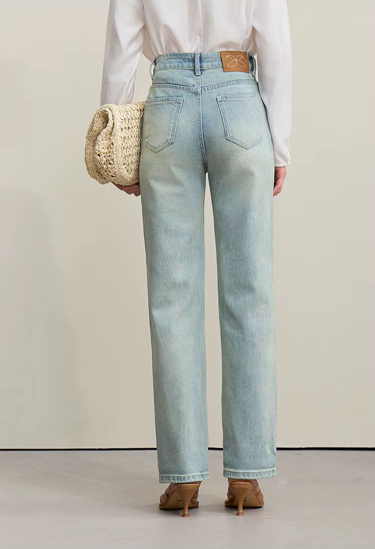 Jean Large Imprimé Argenté – Style Moderne et Tendance