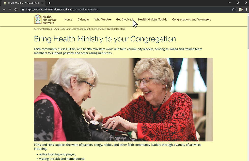 Pastors, Clergy, and Leaders interested in starting a health ministry.