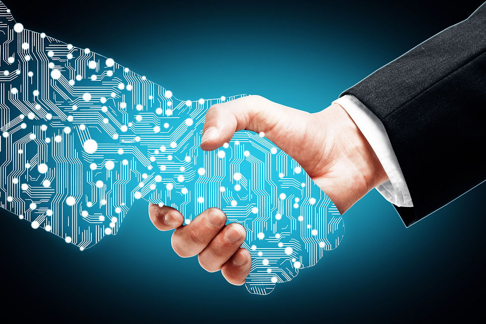 Businessman shaking digital partners hand on blue background.jpg