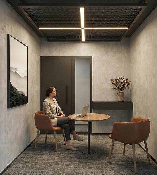 Entre Arquitetos - Monte Bravo Investimentos - Projeto e obra corporativa turn key - Phonebooth