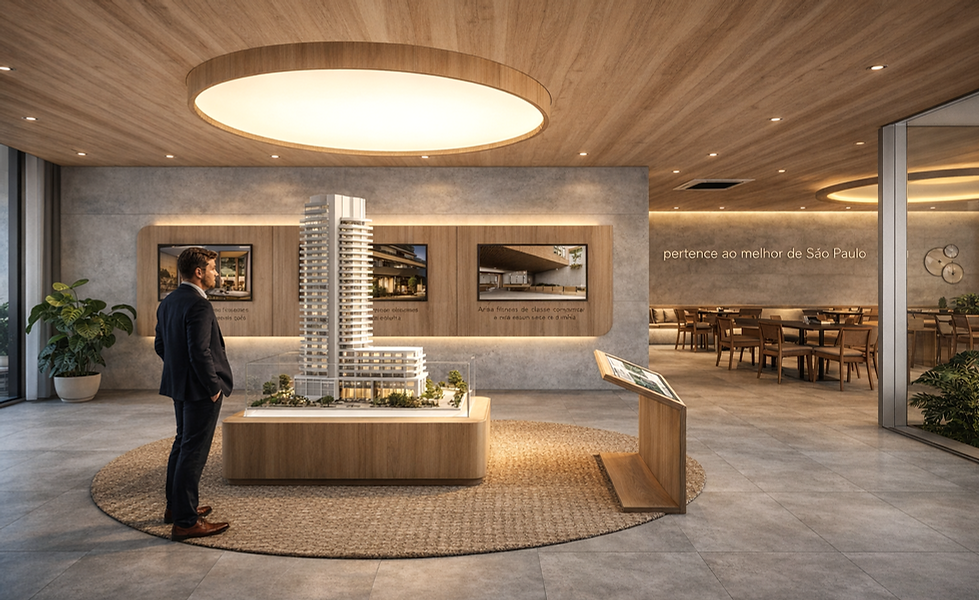 Nik Pinheiros - Stand de vendas - projeto Entre Arquitetos