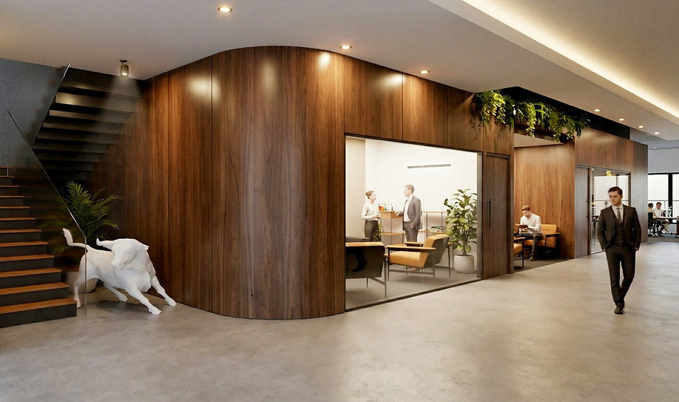 Entre Arquitetos - Monte Bravo Investimentos - Projeto e obra corporativa turn key - Lounge reuniões
