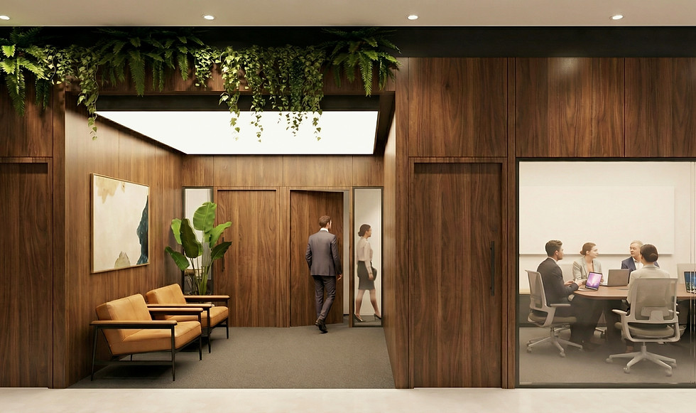 Entre Arquitetos - Monte Bravo Investimentos - Projeto e obra corporativa turn key - Lounge reunião