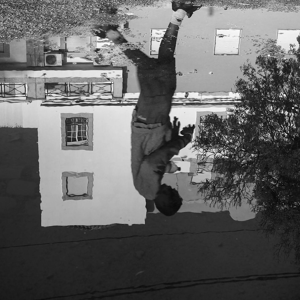 Reflection in a puddle