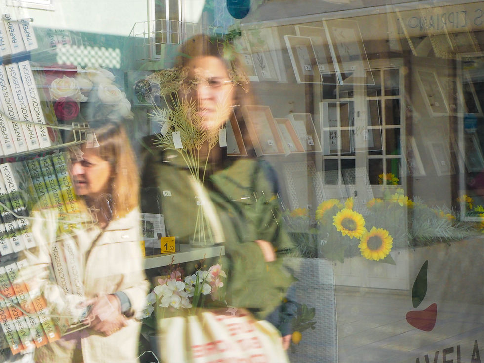 Through the bookshop window