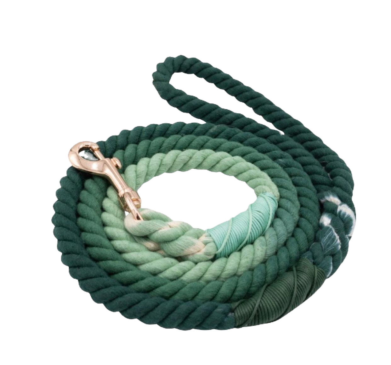Rope Leash - Ombre Dark Green
