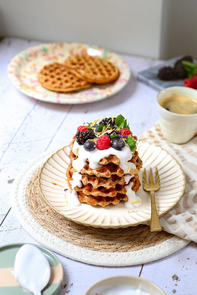 Bananen Tahini Waffeln