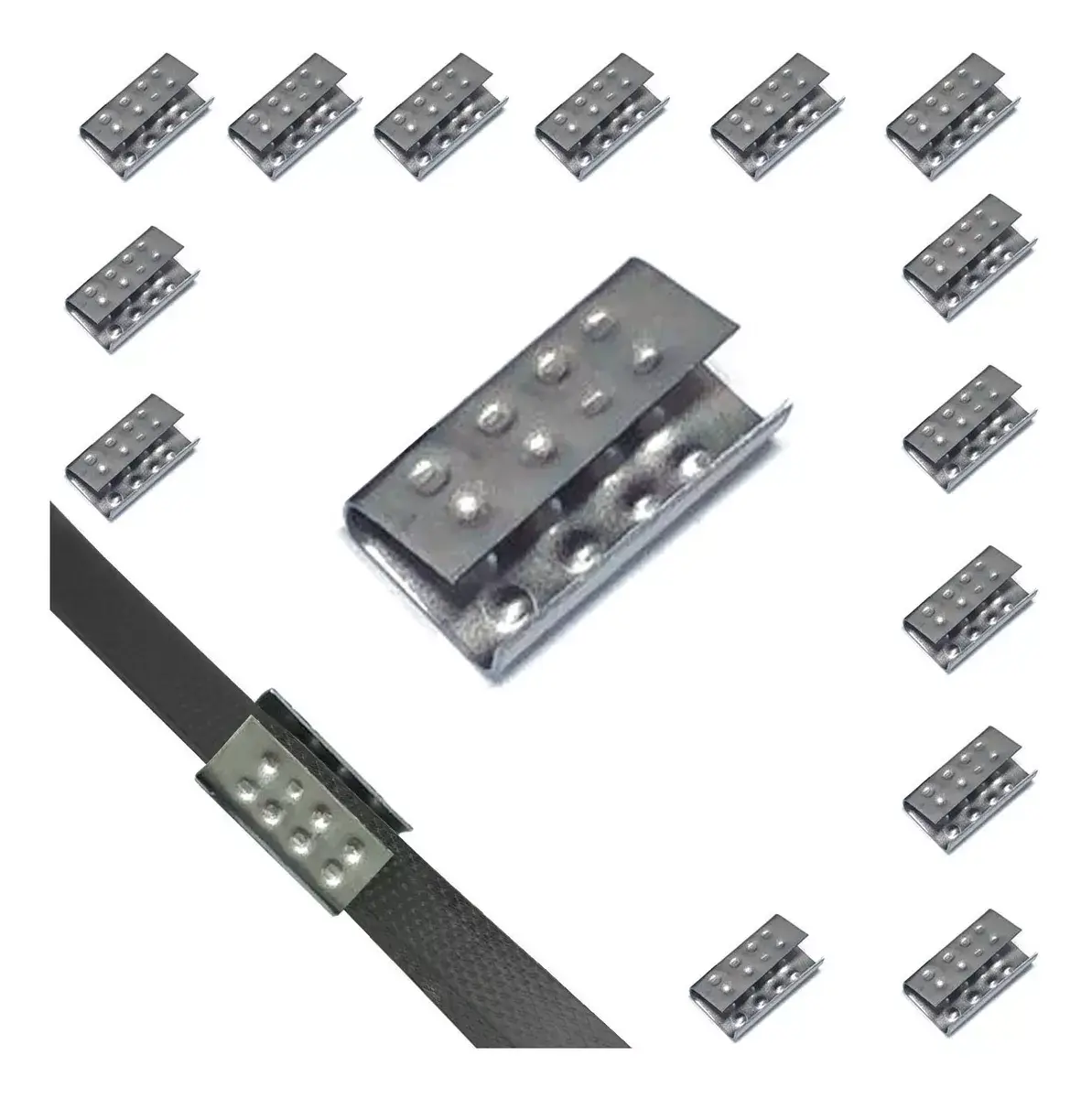 Grampo Metálico Viver 13mm - Selo Para Fitas De Arquear 25kg