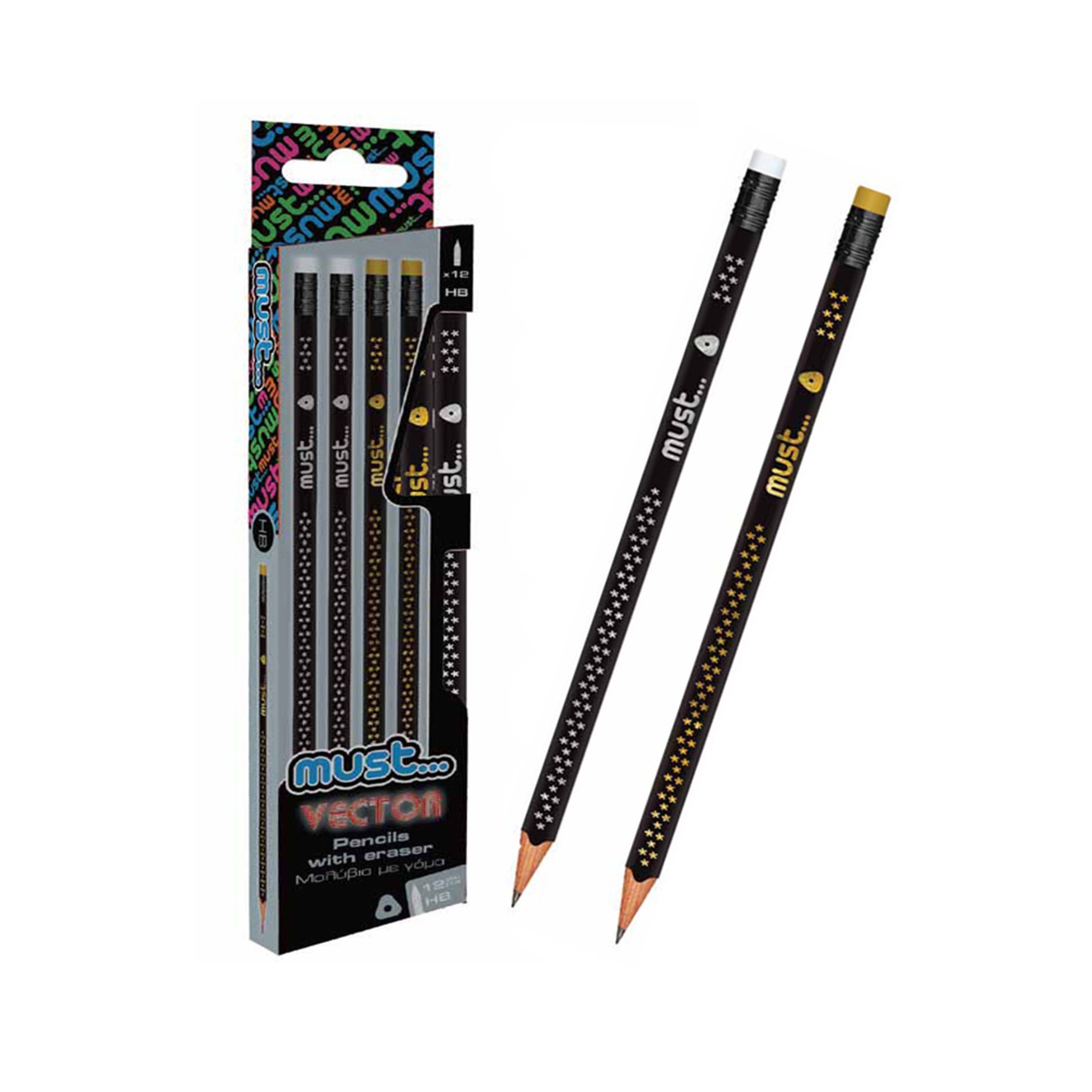 Grafitna olovka HB Must Vector