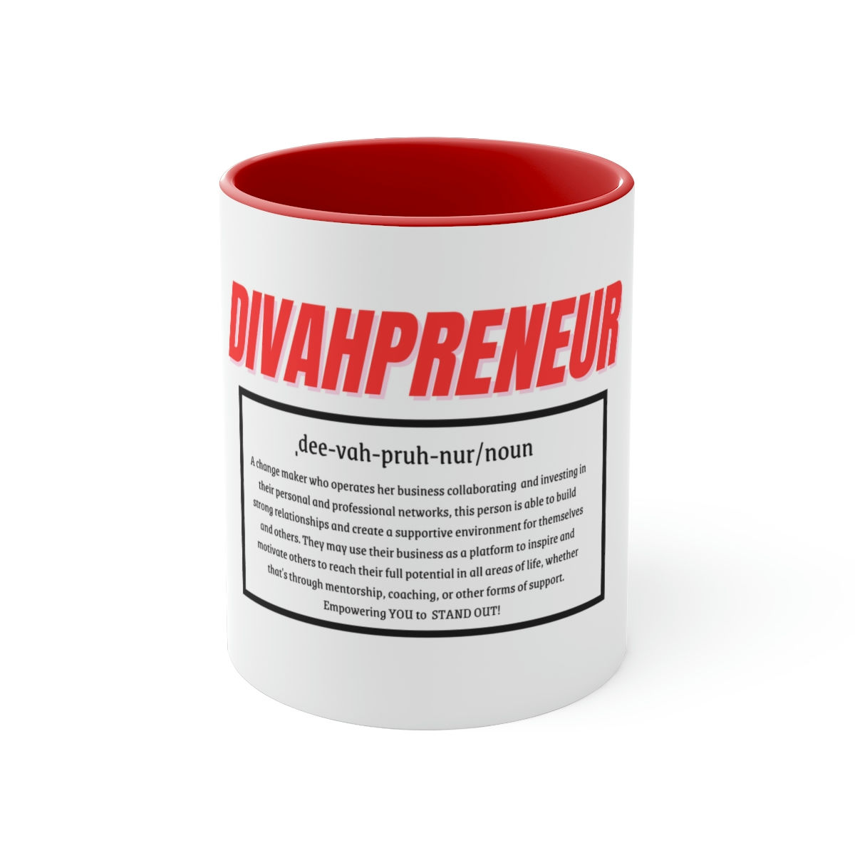 Divahpreneur Red Coffee Mug, 11oz
