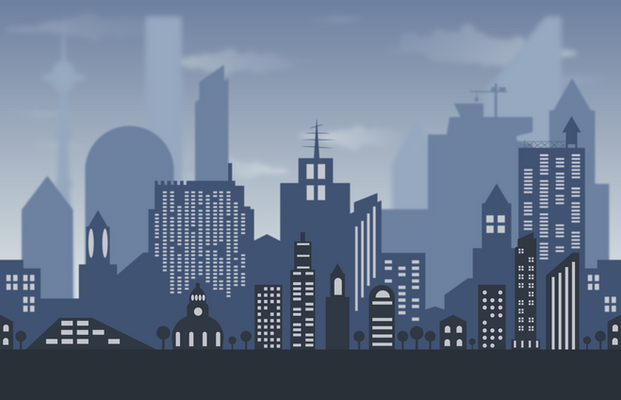 Parallax city background