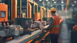 scene-worker-overseeing-automated-production-line-flat-design-side-view-precision-engineer