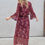 Thumbnail: Bell Sleeve Floral Print Maxi Dress