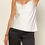 Thumbnail: Satin Cowl Neck Cami Tank Top-Ivory