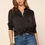 Thumbnail: Classy Satin Button Down-Black