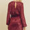 Thumbnail: Velour Belt Sequin Tunic- Wine