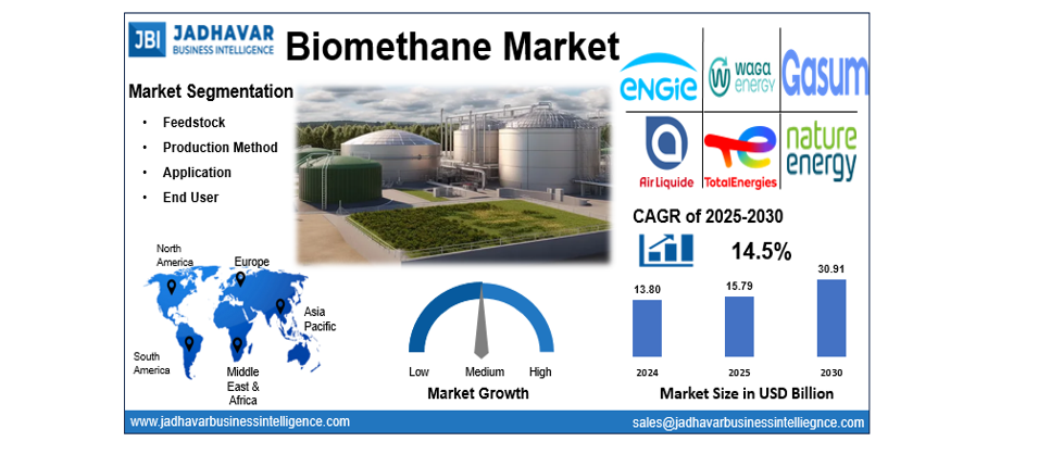 Biomethane Market Size, Share | Industry Analysis 2030 | Jadhavar Business Intelligence