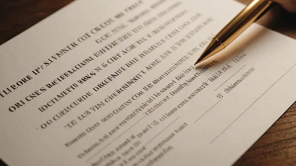 Close-up view of an open proposal document with a pen
