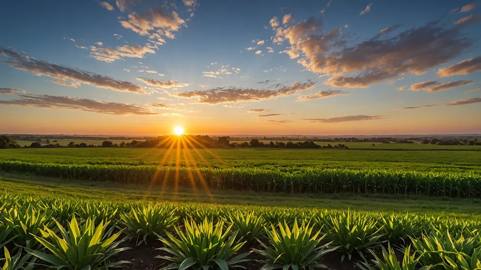Wide angle view of a sunrise representing new beginnings and opportunities