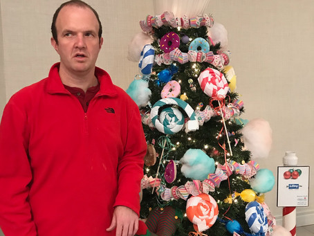 Andrew at his work Holiday party