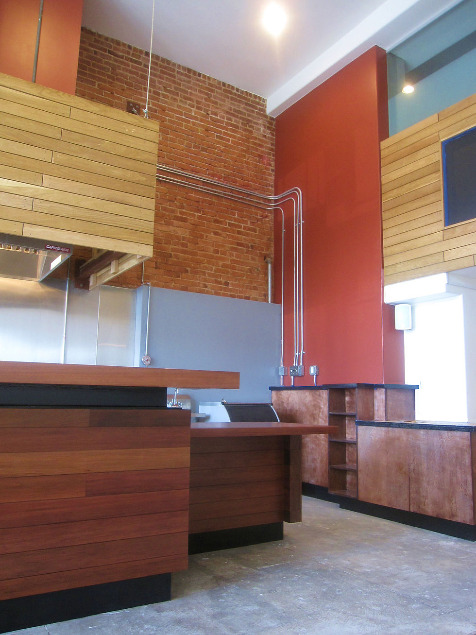 counter and prep area