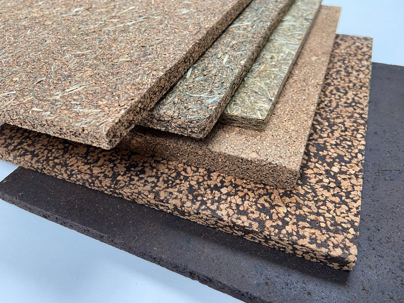 Tiles made from waste streams like orange peel, coffee chaff, cocoa husk, soil and cork. Circular Economy. London based biotechnology company.