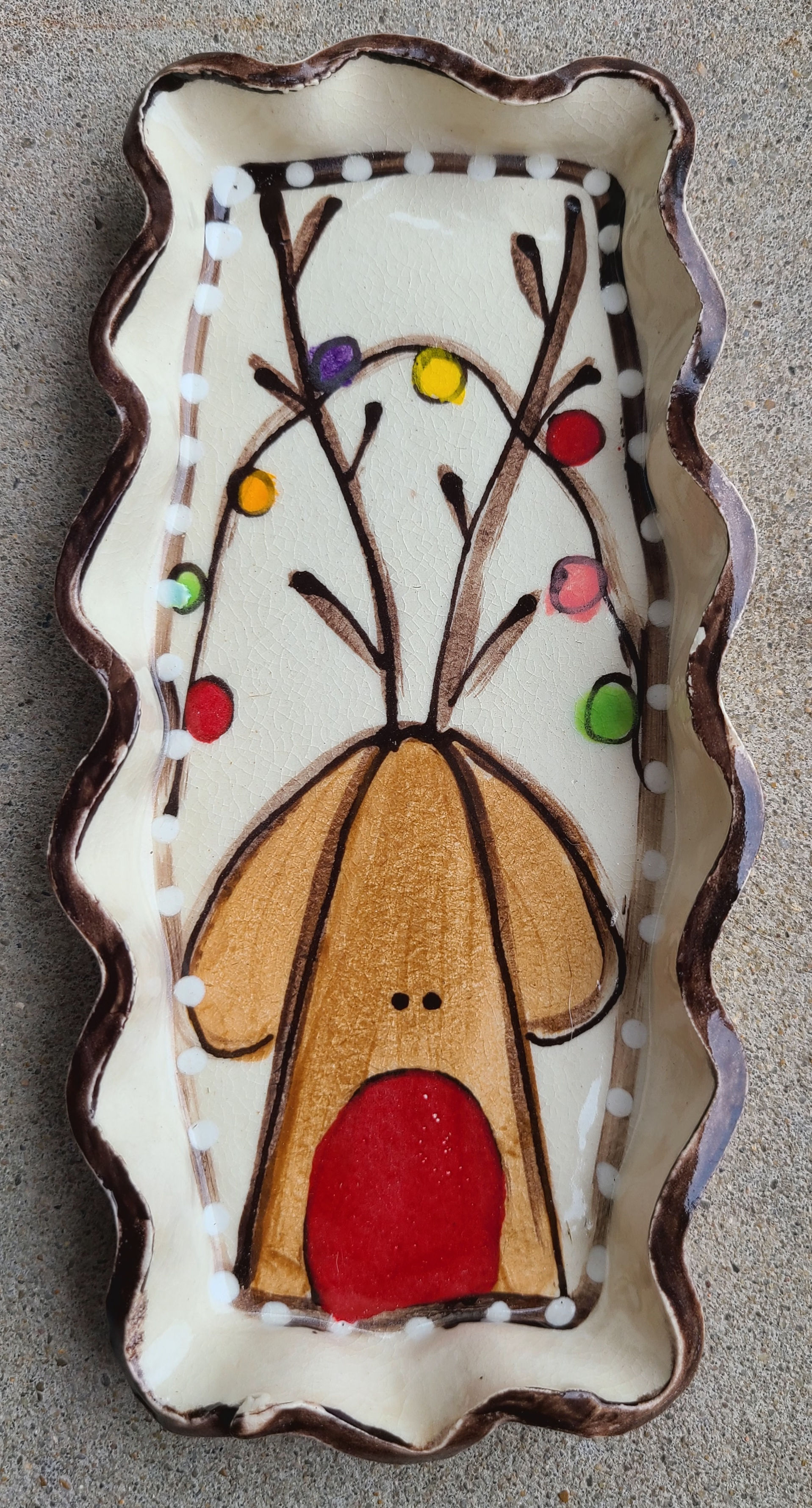 235 - Mint Dish Reindeer Lights