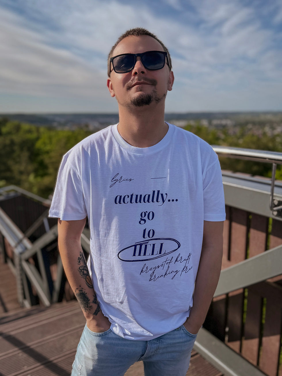 Miniatura: T-shirt Unisex „actually...go to h***"