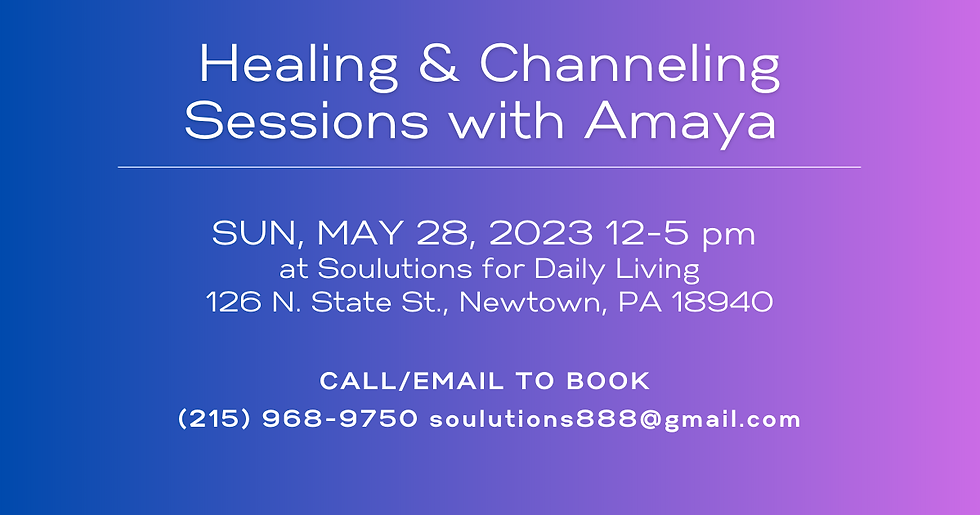 Healing and Channeling Sessions at Solutions for Daily Living