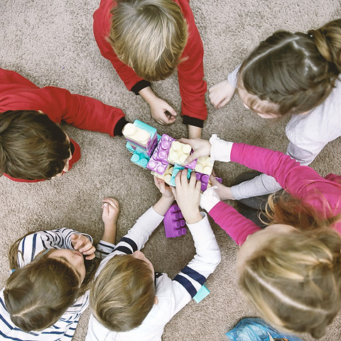 Top View of Kids Playing