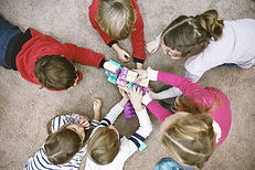 Vue de dessus des enfants qui jouent