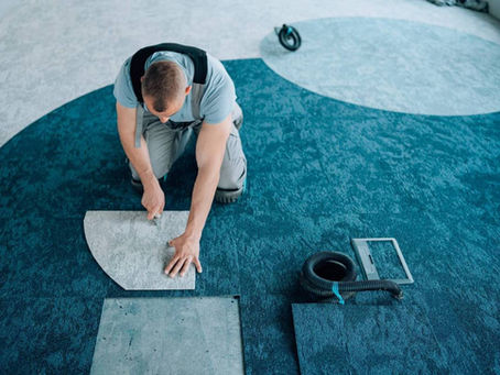 carpet laying for a commercial business