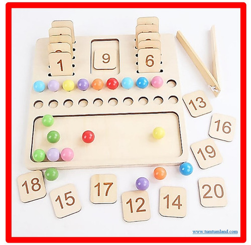 Double Math Rack Double Math Board (1 to 20) | Tumtum Land